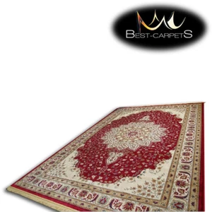 TRADITIONAL RUG 'KASZMIR' Flowers fringe red classic hard-wearing EASY TO CLEAN - Picture 1 of 6