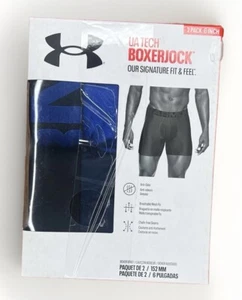 Under Armour UA Herren Tech Mesh 6 Inch Boxershorts 2er Pack Schwarz Blau Größe Small - Bild 1 von 3