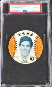 1985 Thom McAn Discs ALAN TRAMMELL PSA 10 GEM MINT ~ POP 1 of 3 - Picture 1 of 2