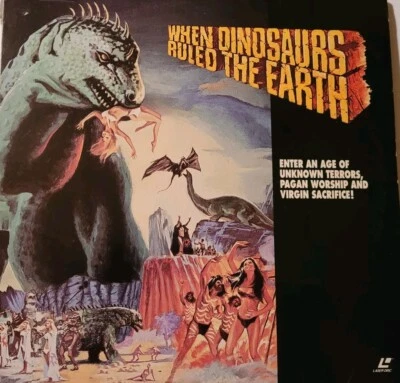LD WHEN DINOSAURS RULED THE EARTH LASERDISC SEXY CAVEGIRL CAVEMEN LIKE 10,000 BC - Image 1 of 4