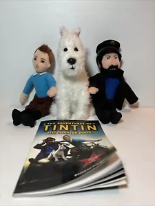Ty Beanie Baby - TINTIN The Adventures 11 Inch And Captian Haddock & Snowy Book - Picture 1 of 13