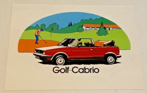 Auto collant WOLKSWAGEN Golf Cabrio - 1984 - Bel Etat. - Picture 1 of 2