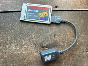 Xircom Credit Card & Ethernet + Modem & Dongle PCMCIA 33.6 - Picture 1 of 2