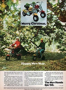 Honda QA-50 Mini Motorrad 1970 original Farbdruckanzeige - Bild 1 von 1