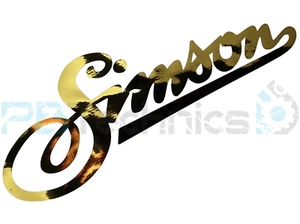 2x Aufkleber Tank Simson S51 S50 S70 S53 S83 Gold Poliert 20 cm - Bild 1 von 1