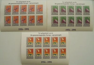 Stadspost Zaanstad 1991 - 3 Vel 35 jaar Europa CEPT ongetand - Picture 1 of 1