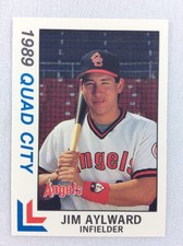 1989 Quad City Angels-Eastern League-BEST Baseball Card-Jim Aylward