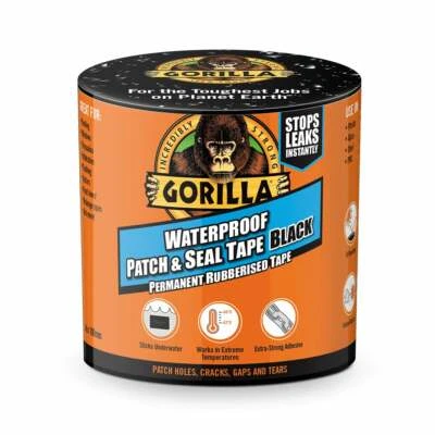 Gorilla Tape Waterproof Patch And Seal Strong Permanent Rubberised Roof Leak Fix