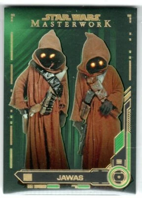 STAR WARS 2019 TOPPS MASTERWORK #35 JAWAS GREEN PARALLEL #'D 61/99 - Image 1 of 2