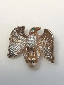 Eagle Brooch/Pendant Great Seal 2.25" Swarovski Crystal Gold, Silver Gemstone - Picture 1 of 5