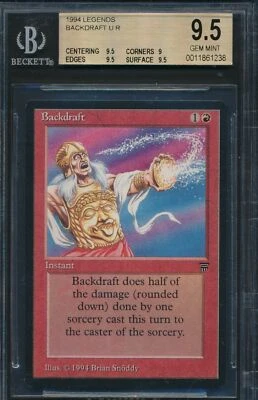 Legends Backdraft BGS 9.5 Graded Magic MTG (1238) -magicgraders- - Image 1 of 3