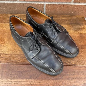 Allen Edmonds Mapleton Derby Zapato Cuero Negro Punta de Bicicleta Hecho en EE. UU. Para Hombres 8 D - Imagen 1 de 15