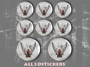 8 x Autocollant ROND Résine 3D Relief Armoiries Soudan - Adhésif - Picture 1 of 1