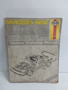 Haynes Mercedes-Benz 350 & 450 71 Thru 80 Owners Workshop Manual See Details. - Picture 1 of 2