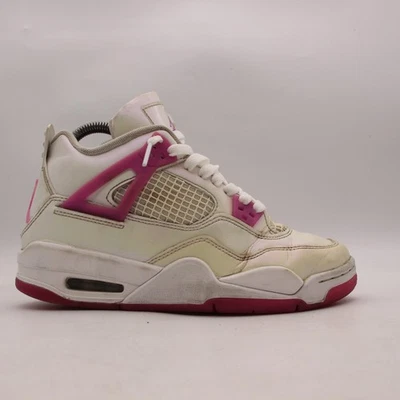 Nike Air Jordan 4 Youth 6 Womens 7.5 Retro GS White Hyper Violet FQ1314-151 - Image 1 of 4