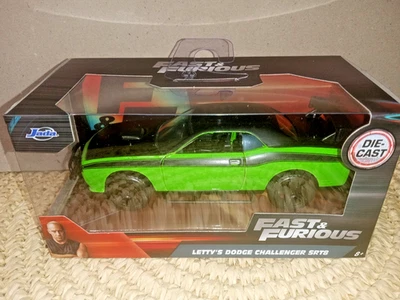Fast & Furious Letty's Dodge Challenger SRT8 Green Diecast 1:32 Scale Rare Jada - Image 1 of 2
