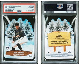 2024 TOPPS HOLIDAY EVERGREEN EG25 PAUL SKENES RC PIRATES PSA 10 - Picture 1 of 1