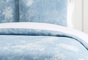 Pottery Barn Teen Blue Tie Dye 100% Cotton Full/Queen Duvet Cover No Shams - Picture 1 of 2