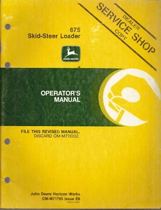 John Deere 675 Skid-Steer Loader Operator's Manual - Imagen 1 de 1
