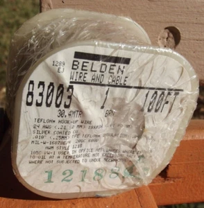 BELDEN 83003 WIRE BROWN TEFLON HOOK-UP WIRE 24AWG FULL UNOPENED 100 FT ROLL - Picture 1 of 5