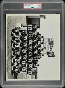1961 Dallas Texans (EJ Holub Collection) Type 1 Authentic 8x10 Photo PSA Slabbed - Bild 1 von 2