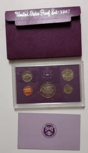 1987 US MINT UNCIRCULATED SAN FRANCISCO COIN PROOF SET IN ORIGINAL PACKAGING - Picture 1 of 3