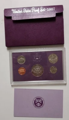1987 US MINT UNCIRCULATED SAN FRANCISCO COIN PROOF SET IN ORIGINAL PACKAGING - Image 1 of 3