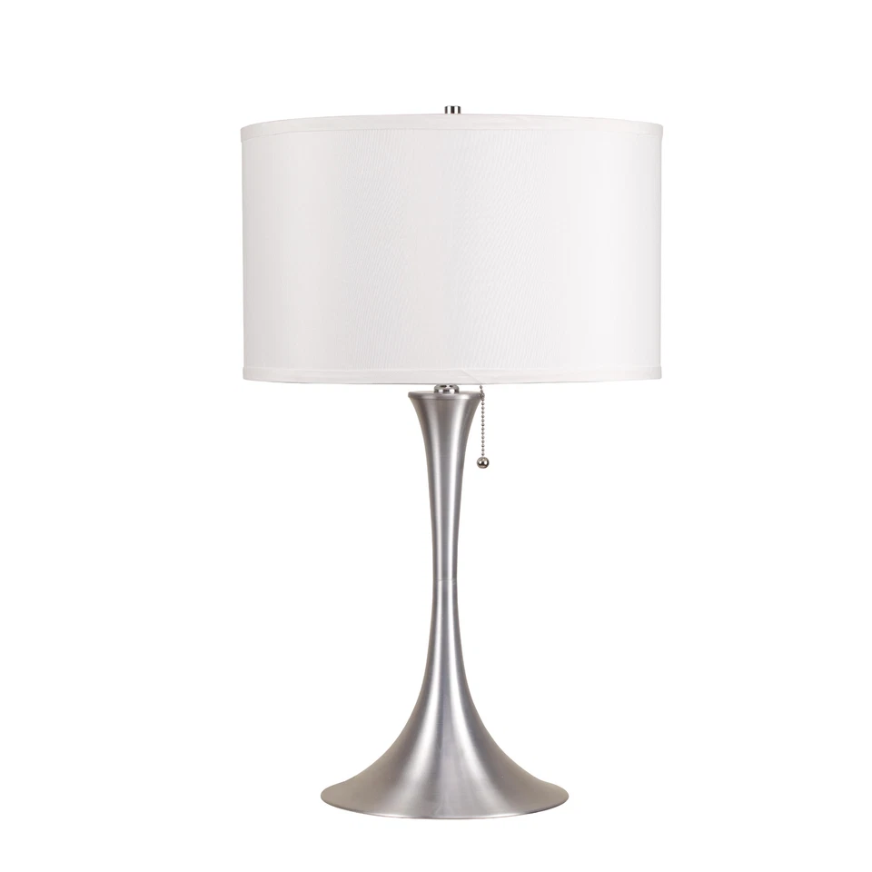 Ore Furniture 6272 27 In. Brush Silver Retro Table Lamp