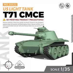 SSMODEL WOT SS35521 V1.9 1/35 Kit Modelo Militar US T71 CMCE Tanque Ligero - Imagen 1 de 5