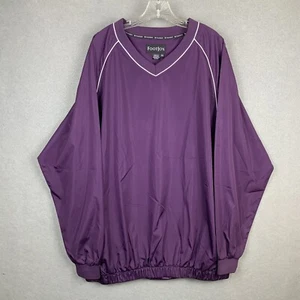 Vintage FootJoy Windbreaker Golf Jacket V-Neck Pullover Purple Mens Size 2XL - Picture 1 of 13