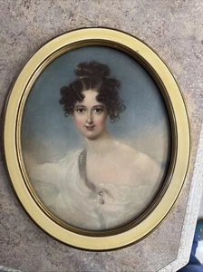 Princess Metternich Art Print Moritz Daffinger in Antique Wooden Picture Frame - Picture 1 of 7