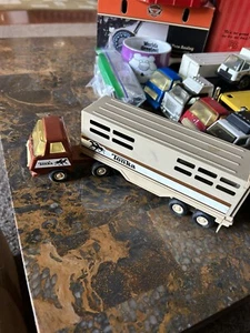 Vintage Tonka Horse Cattle Semi Truck 55010 and Trailer Die Cast Toy - Picture 1 of 2