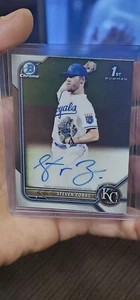 2022 Bowman Draft Steven Zobac 1st Chrome on card Auto KC ROYALS - Picture 1 of 2