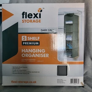 Flexi Storage 6 Ripiani Premium Appendere Armadio Vestiti Scarpe Organizzatore (Grigio) - Foto 1 di 4