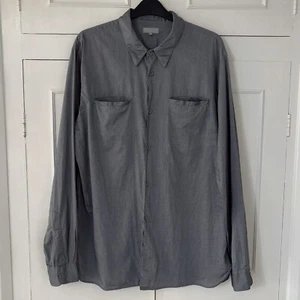 Camisa Margaret Howell Talla Grande Para Hombre Gris Bolsillos en el Pecho Algodón En muy buena condición Pre Amada - Imagen 1 de 6