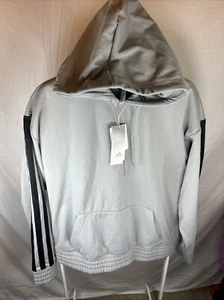 Men Adidas Legend Fleece Hoodie Fleece Pullover Sweatshirt NEW Gray Small NWT - Picture 1 of 8