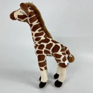 Juguete de peluche de jirafa negra de la FAO de 10,5” de alto zoológico realista de pie - Imagen 1 de 15