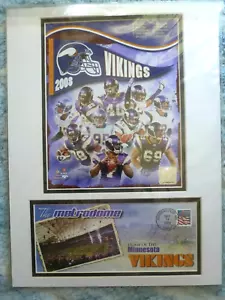 MINNESOTA VIKINGS 2008 Post Office Matted Art 12"x16" - Picture 1 of 1