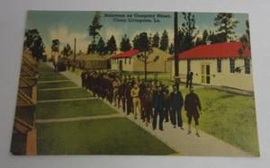 Camp Livingston La Vintage WWII era Military Postcard  - Picture 1 of 2