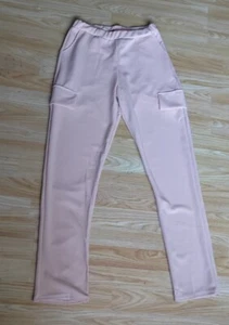 Ladies Boohoo Petite Basic Straight Leg Loose Cargo Trousers Stone Size 8 - Picture 1 of 2