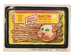1974 Wacky Packages Series 10   OSCAR MORON   Tan Back