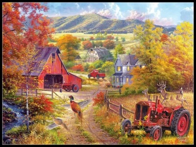 Down the Country Road - DIY Chart Counted Cross Stitch Patterns Needlework DMC - Image 1 of 2
