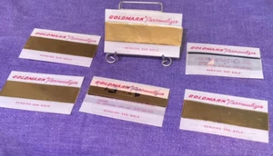 Vintage Goldmark echt 23K Blattgold Folie Bastelblätter Konvolut 6 Stück - Bild 1 von 8