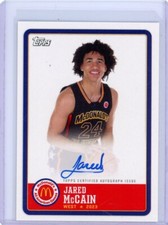 Jared McCain 2023 Topps Chrome McDonald's All American On Card Auto SP
