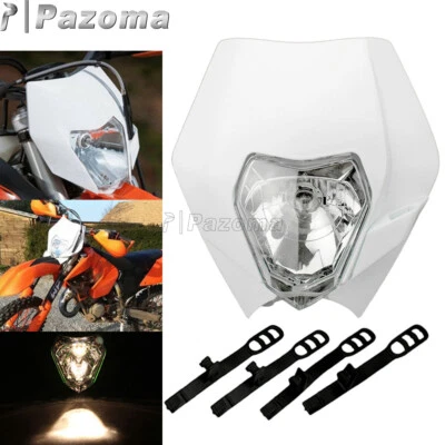 Faro delantero todoterreno blanco para Yamaha YZ100/125/250/400/465/490/80 Foto 1 de 4