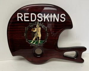 Vintage Handmade Washington Redskins Football Wood Wall Helmet Clock Man Cave - Picture 1 of 6