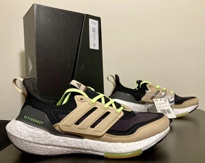 Adidas Ultraboost 21 Core schwarz beige weiß CORDUROY Herren Größe 10-GX5254 - Bild 1 von 8