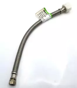 Watts WTS-SPCT12-614W Stainless Steel Braided Toilet Connector 3/8"X7/8"X12" - Picture 1 of 4