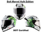 Vega Bolt "Marvel Hulk Edition" DOT Certified Full Face Motorcycle Helmet