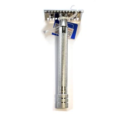 RASOIO SICUREZZA MERKUR CROMATO MANICO LUNGO DENTATO PETTINE APERTO 25c - Immagine 1 di 3